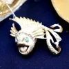 Hot Pamono Gold Fish-Shaped Brooch