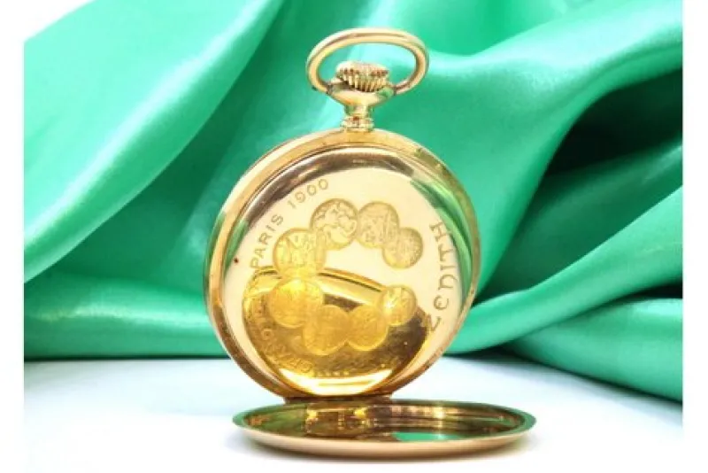 Discount Pamono Gold Grand Prix Paris 1900 Pocket Watch from Zenith
