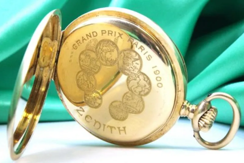 Discount Pamono Gold Grand Prix Paris 1900 Pocket Watch from Zenith