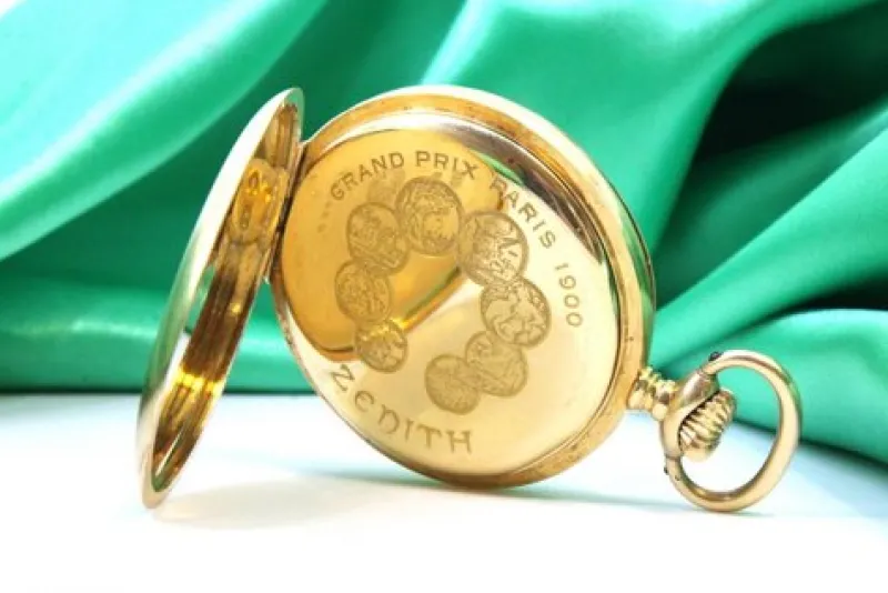 Discount Pamono Gold Grand Prix Paris 1900 Pocket Watch from Zenith
