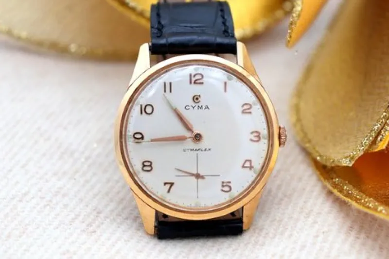 Pamono Gold Hand-Wound Watch from Cyma