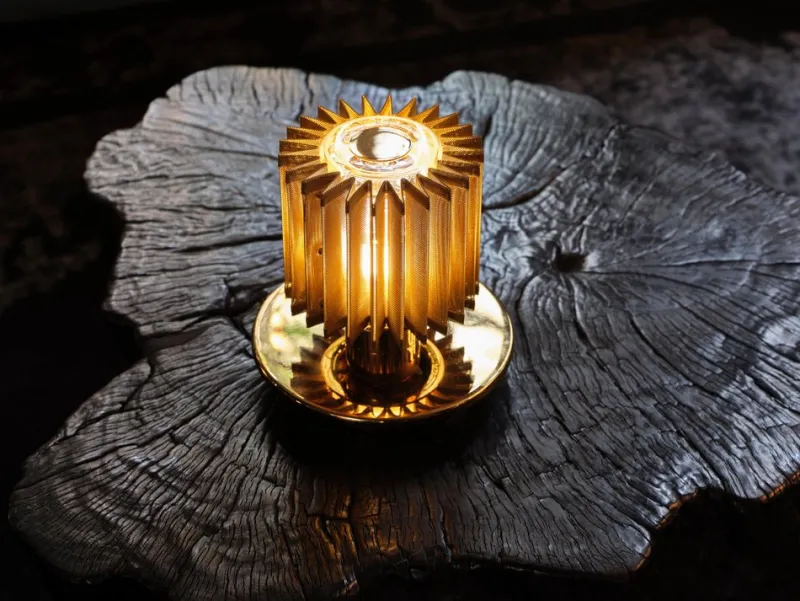 Hot Pamono Gold in the Sun Table Lamp by Dominique Perrault & Gaëlle Lauriot-Prévost