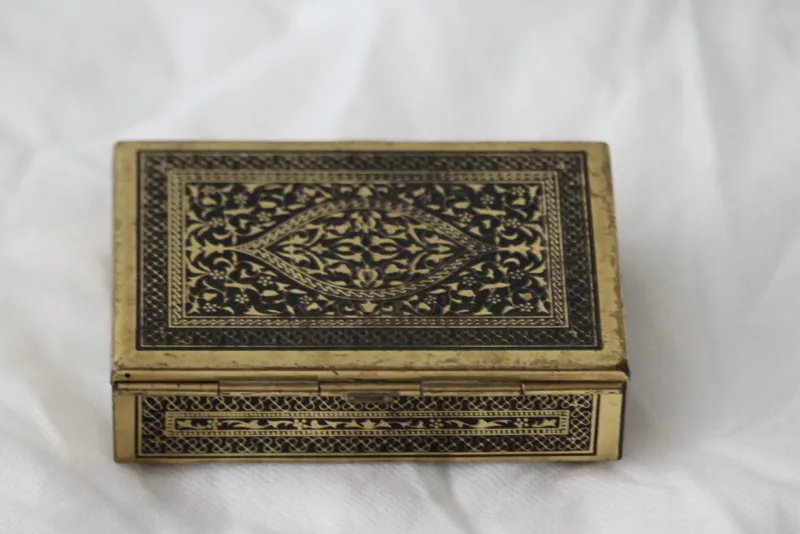 Hot Pamono Gold Jewelry Box, France, 1970s