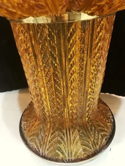 Pamono Gold Orange Murano Glass Fountain with Lighting and Water, Italy, 1970s><noscript><img width=