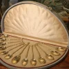Pamono Gold Plated Silver Coffee Spoons, Set of 13> Cutlery & Serving Utensils