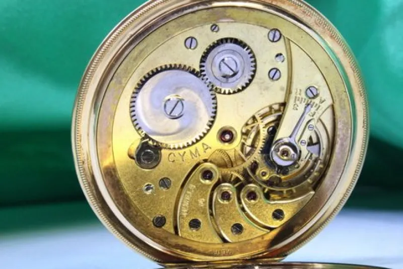 Outlet Pamono Gold Pocket Watch from Cyma