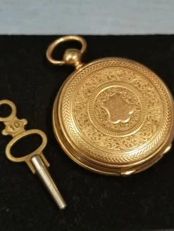 Outlet Pamono Gold Pocket Watch with Key, France
