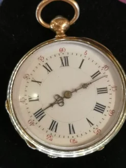Outlet Pamono Gold Pocket Watch with Key, France