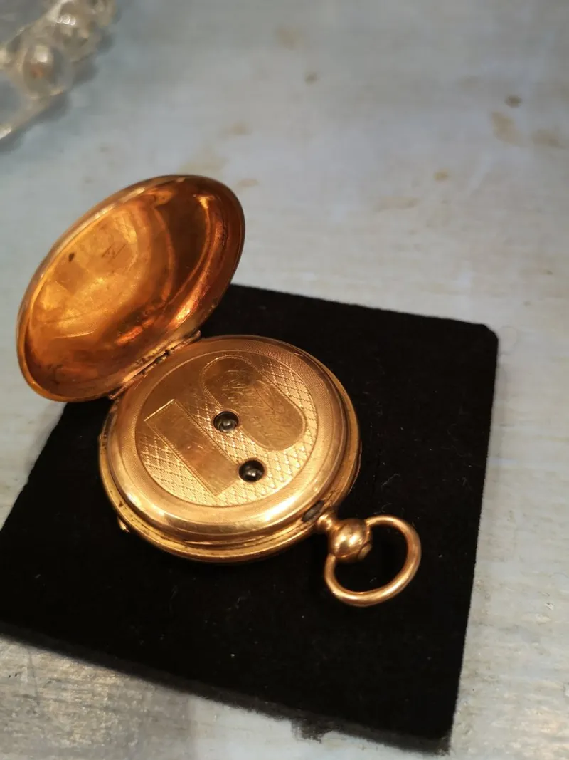 Outlet Pamono Gold Pocket Watch with Key, France