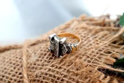 Clearance Pamono Gold Ring with Diamond Chips