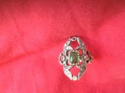Pamono Gold Ring with Emerald, 1890s><noscript><img width=