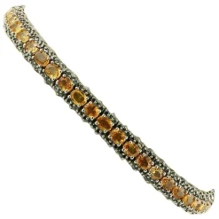 Discount Pamono Gold Tennis Bracelet with Diamond and Sapphire