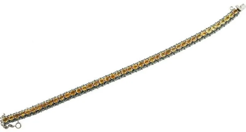 Discount Pamono Gold Tennis Bracelet with Diamond and Sapphire