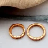 Pamono Gold Wedding Rings with Engravings and Double Strip, Set of 2> Rings