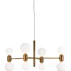 Pamono Golden Aballs Chandelier 4 by Parachilna> Ceiling Lights