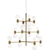 Discount Pamono Golden Aballs Chandelier 12 by Parachilna