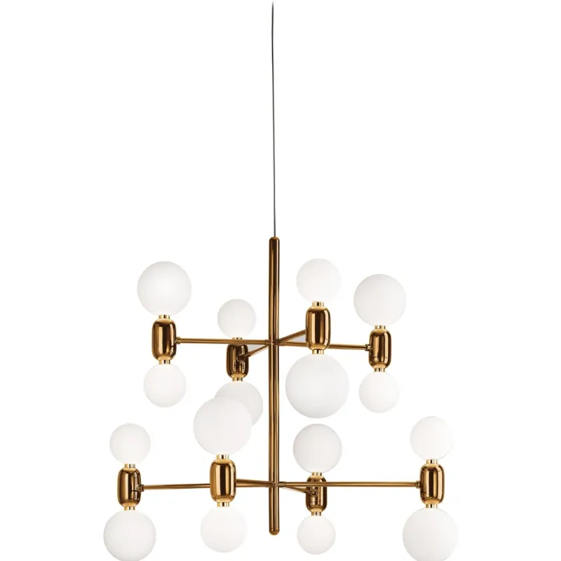 Outlet Pamono Golden Aballs Chandelier 8 by Parachilna
