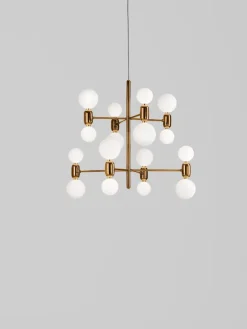 Outlet Pamono Golden Aballs Chandelier 8 by Parachilna