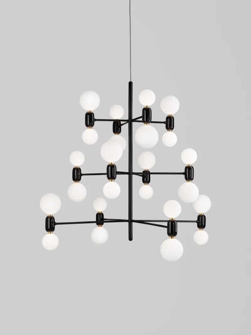 Outlet Pamono Golden Aballs Chandelier 8 by Parachilna