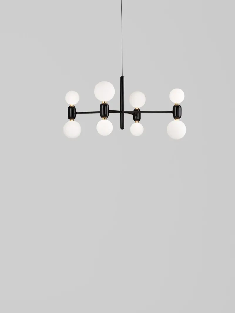 Outlet Pamono Golden Aballs Chandelier 8 by Parachilna