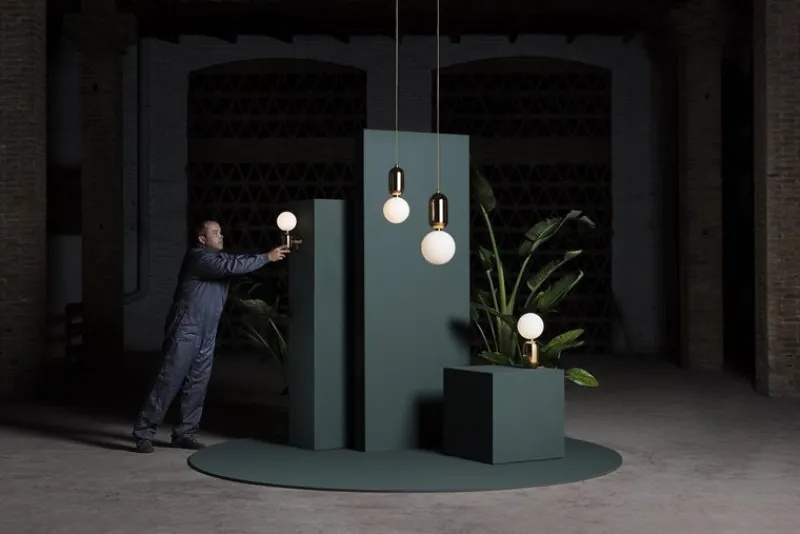 Online Pamono Golden Aballs T Pe Pendant Lamp by Parachilna