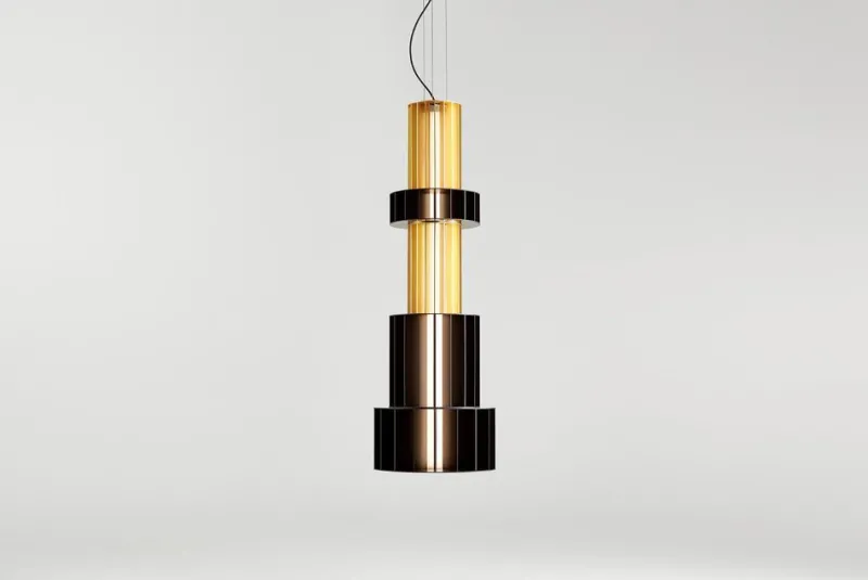 Hot Pamono Golden Babel T Me Pendant Lamp by Parachilna