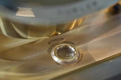 Pamono Golden Brass Türler Clock from Jaeger-LeCoultre><noscript><img width=