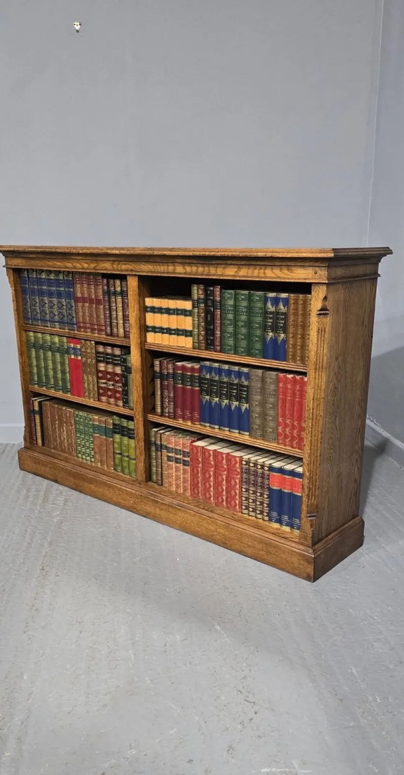 Discount Pamono Golden Oak Open Adjustable Library Bookcase, 1920s