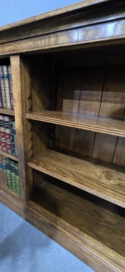 Discount Pamono Golden Oak Open Adjustable Library Bookcase, 1920s