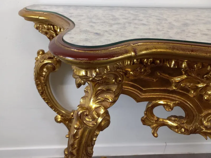 Discount Pamono Golden Support Console, 1980s