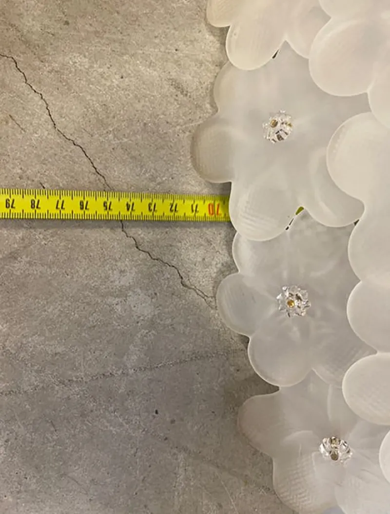 New Pamono Gold-Flowers Murano Glass Flush Mount by Simoeng