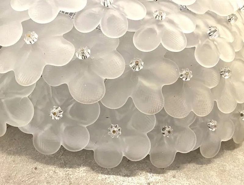 New Pamono Gold-Flowers Murano Glass Flush Mount by Simoeng