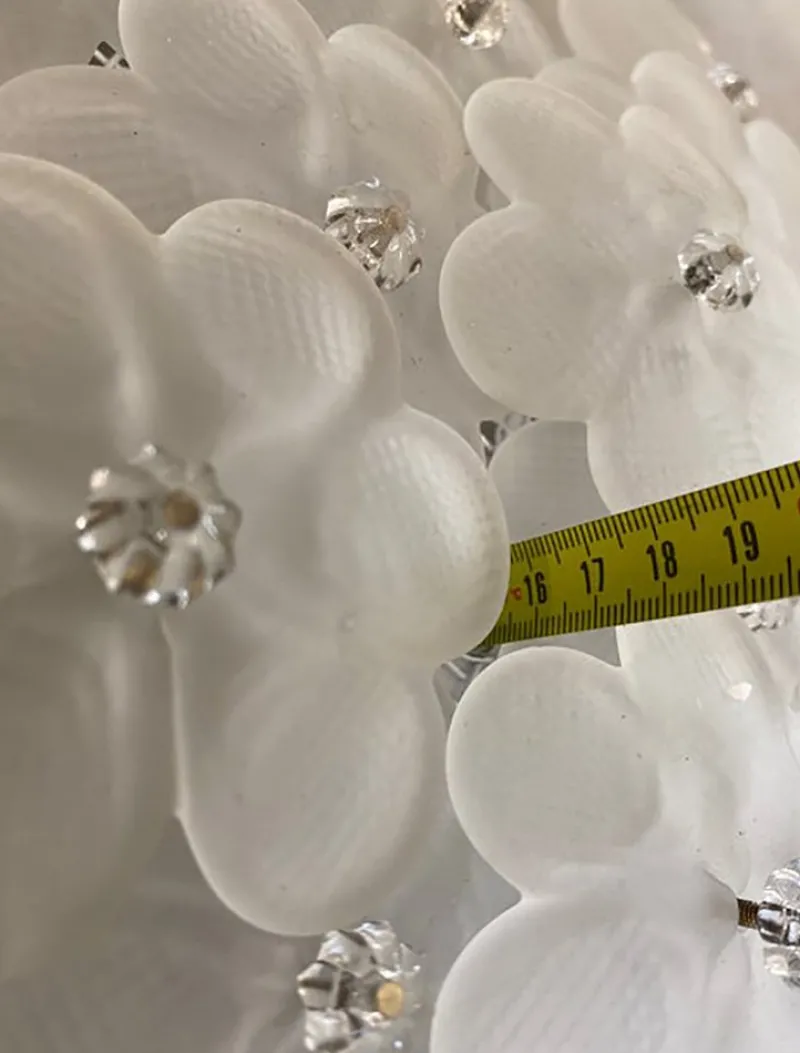 New Pamono Gold-Flowers Murano Glass Flush Mount by Simoeng