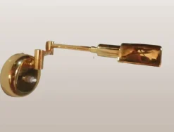 Pamono Gold-Plated Brass Wall Light, 1980s> Wall Lights & Sconces