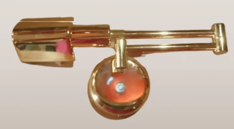 Pamono Gold-Plated Brass Wall Light, 1980s> Wall Lights & Sconces