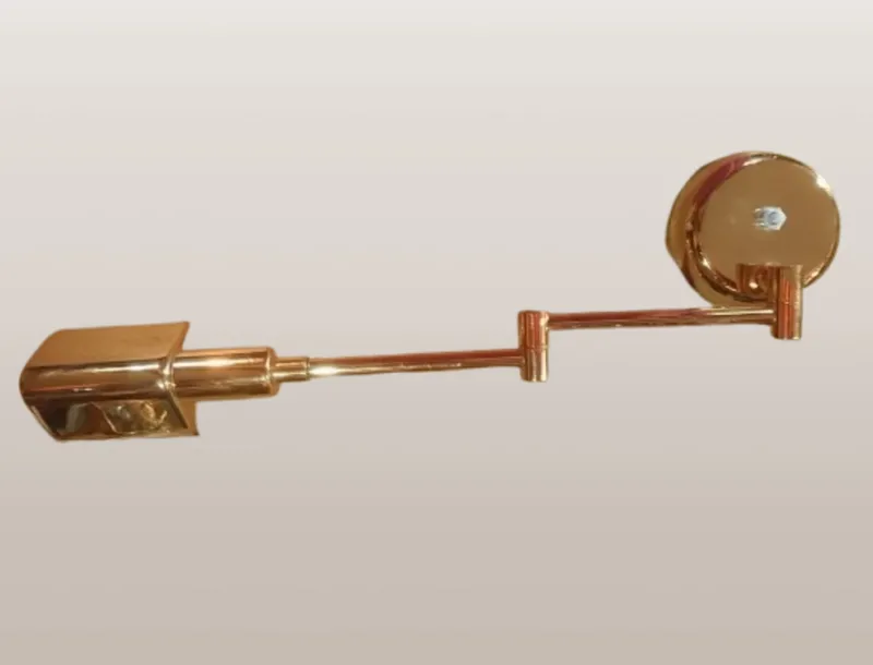 Pamono Gold-Plated Brass Wall Light, 1980s> Wall Lights & Sconces