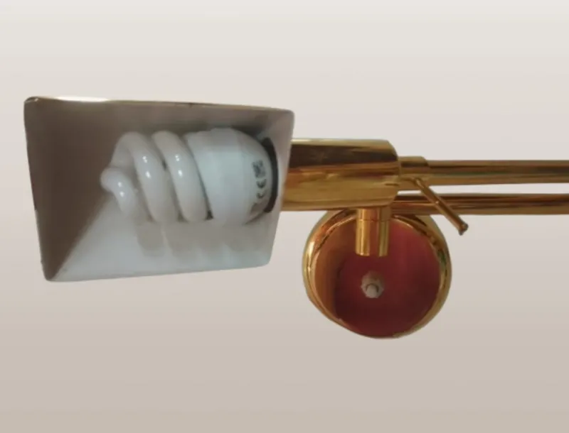Pamono Gold-Plated Brass Wall Light, 1980s> Wall Lights & Sconces