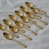 Pamono Gold-Plated Coffee Spoons, France, Set of 12