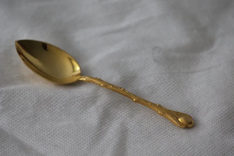 Pamono Gold-Plated Coffee Spoons, France, Set of 12