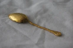 Pamono Gold-Plated Coffee Spoons, France, Set of 12