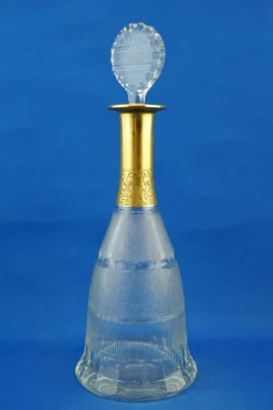 Sale Pamono Gold-Plated Crystal Glass Decanter from Ludwig Moser, Austria, 19th Century