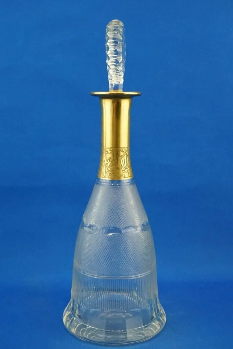 Sale Pamono Gold-Plated Crystal Glass Decanter from Ludwig Moser, Austria, 19th Century