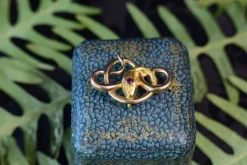 Pamono Gold-Plated Snake Brooch by Maison Savard Fix, 1910s> Brooches