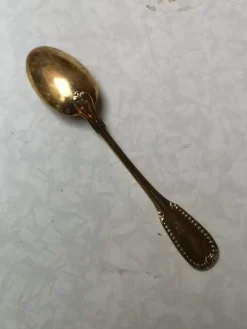 New Pamono Gold-Plated Sterling Silver Coffee Spoons from Christofle, France, Set of 12
