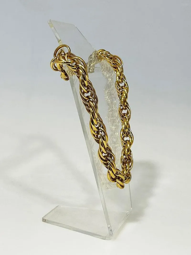 Pamono Gold-Plated Triple Twisted Necklace from Nina Ricci, 1980s> Necklaces