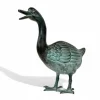 Hot Pamono Goose Sculpture, 1920s-1940s, Green-Patinated Bronze