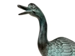 Hot Pamono Goose Sculpture, 1920s-1940s, Green-Patinated Bronze