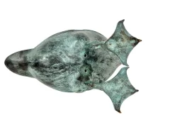 Hot Pamono Goose Sculpture, 1920s-1940s, Green-Patinated Bronze
