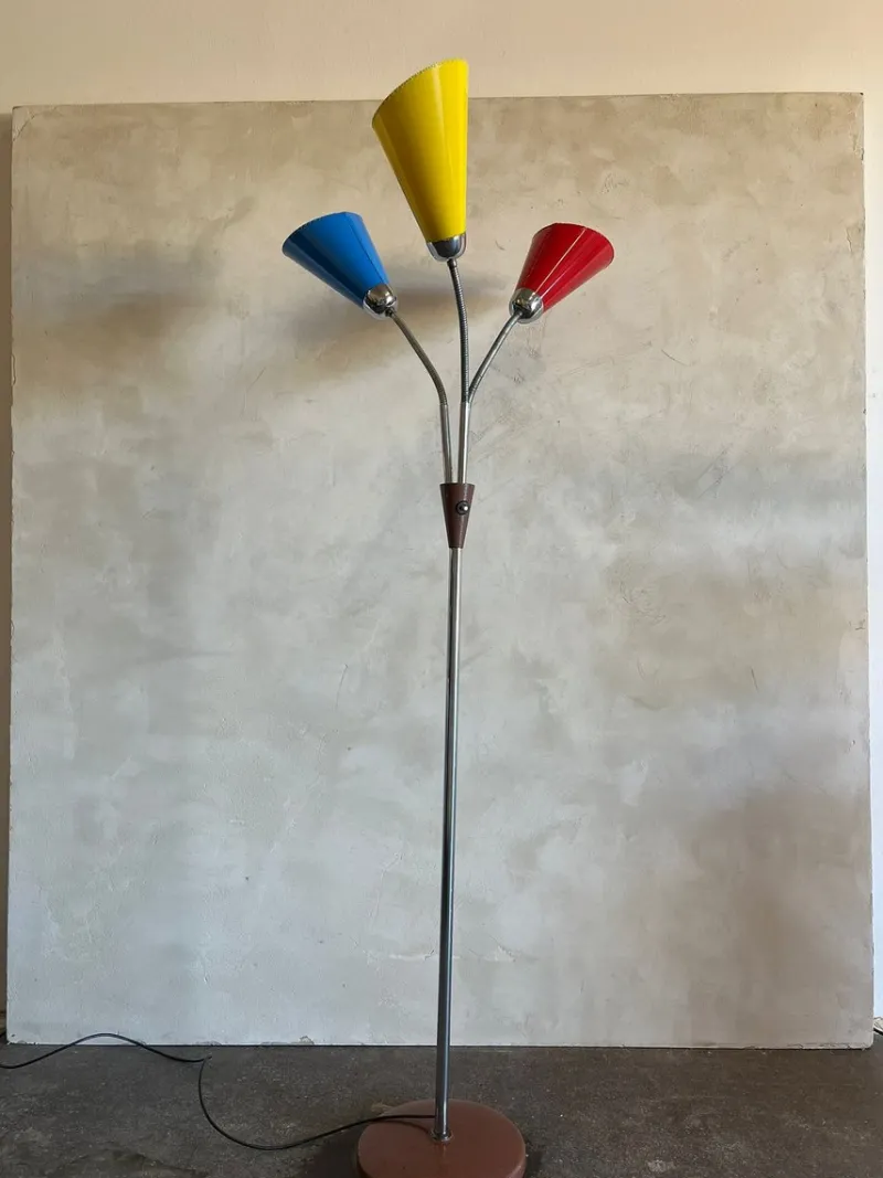 Pamono Goosenecks Floor Lamp by Lidokov Boskovice, 1950s> Floor Lamps