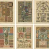 Hot Pamono Gothic Artwork from Ornamentenschatz, 1887, Paper, Set of 6